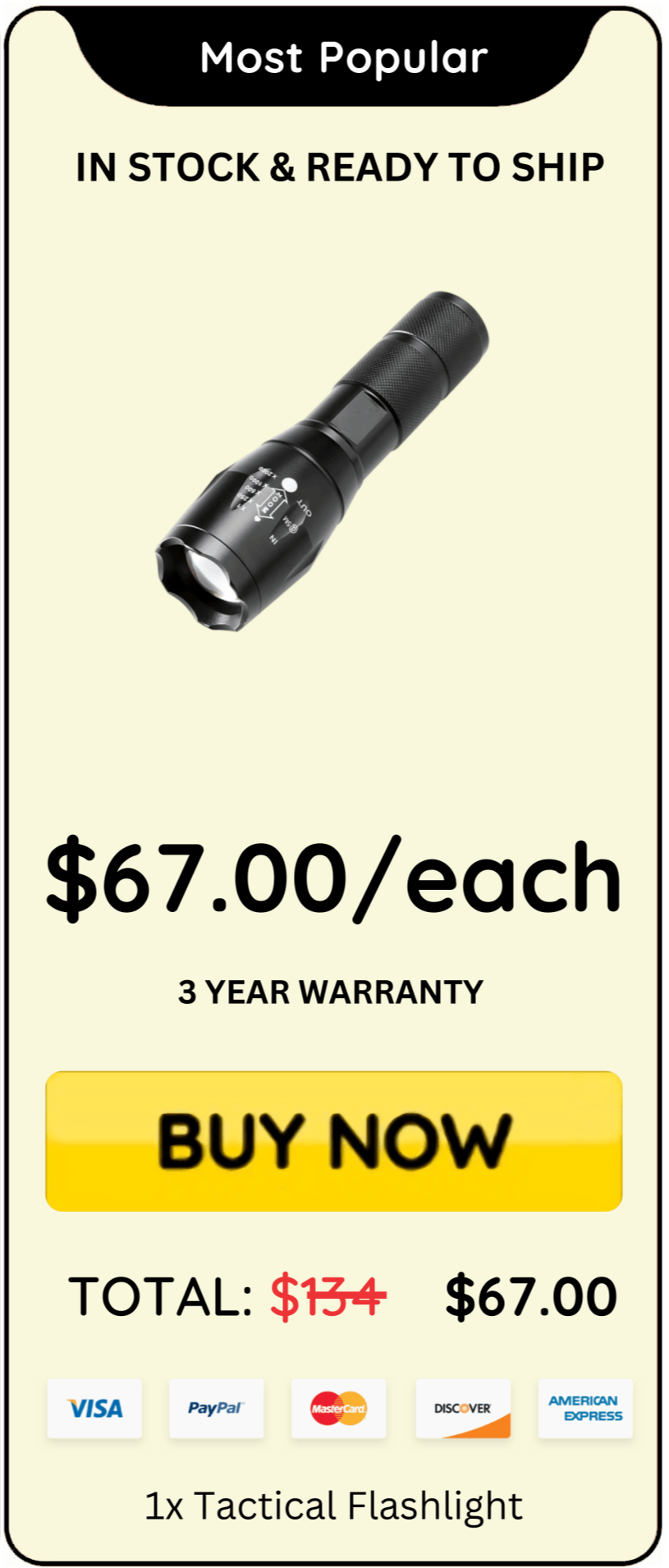 Tactical Flashlight Price